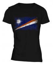 Marshall Islands Distressed Flag Ladies T-Shirt
