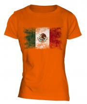 Mexico Distressed Flag Ladies T-Shirt
