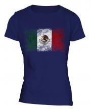 Mexico Distressed Flag Ladies T-Shirt