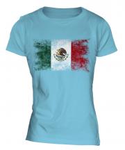 Mexico Distressed Flag Ladies T-Shirt
