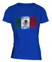 Mexico Distressed Flag Ladies T-Shirt