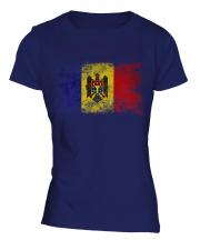 Moldova Distressed Flag Ladies T-Shirt