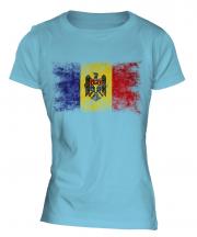 Moldova Distressed Flag Ladies T-Shirt