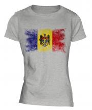 Moldova Distressed Flag Ladies T-Shirt
