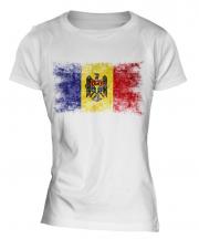 Moldova Distressed Flag Ladies T-Shirt