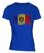 Moldova Distressed Flag Ladies T-Shirt