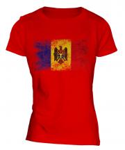 Moldova Distressed Flag Ladies T-Shirt