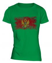 Montenegro Distressed Flag Ladies T-Shirt