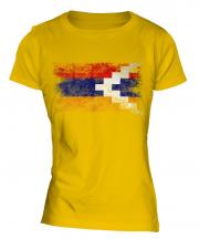 Nagorno-Karabakh Republic Distressed Flag Ladies T-Shirt
