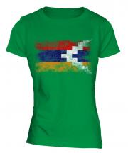 Nagorno-Karabakh Republic Distressed Flag Ladies T-Shirt