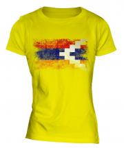 Nagorno-Karabakh Republic Distressed Flag Ladies T-Shirt