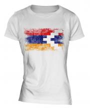 Nagorno-Karabakh Republic Distressed Flag Ladies T-Shirt