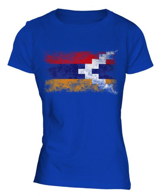 Nagorno-Karabakh Republic Distressed Flag Ladies T-Shirt