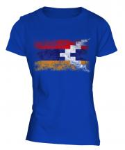 Nagorno-Karabakh Republic Distressed Flag Ladies T-Shirt