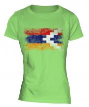 Nagorno-Karabakh Republic Distressed Flag Ladies T-Shirt