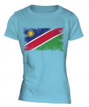 Namibia Distressed Flag Ladies T-Shirt