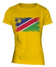 Namibia Distressed Flag Ladies T-Shirt