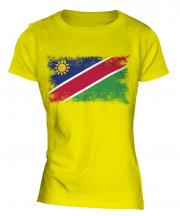 Namibia Distressed Flag Ladies T-Shirt