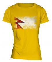 Nepal Distressed Flag Ladies T-Shirt