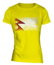Nepal Distressed Flag Ladies T-Shirt