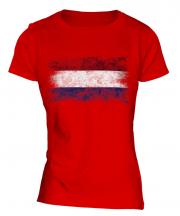 Netherlands Distressed Flag Ladies T-Shirt