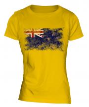 New Zealand Distressed Flag Ladies T-Shirt