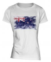 New Zealand Distressed Flag Ladies T-Shirt
