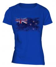 New Zealand Distressed Flag Ladies T-Shirt