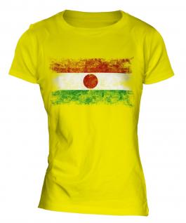 Niger Distressed Flag Ladies T-Shirt