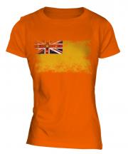 Niue Distressed Flag Ladies T-Shirt