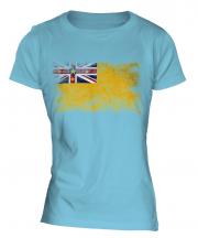 Niue Distressed Flag Ladies T-Shirt