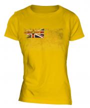 Niue Distressed Flag Ladies T-Shirt