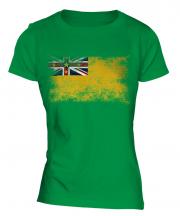 Niue Distressed Flag Ladies T-Shirt
