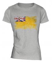 Niue Distressed Flag Ladies T-Shirt