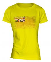 Niue Distressed Flag Ladies T-Shirt
