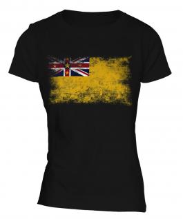 Niue Distressed Flag Ladies T-Shirt