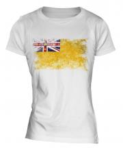 Niue Distressed Flag Ladies T-Shirt