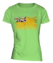 Niue Distressed Flag Ladies T-Shirt