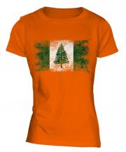 Norfolk Island Distressed Flag Ladies T-Shirt