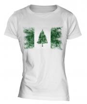 Norfolk Island Distressed Flag Ladies T-Shirt