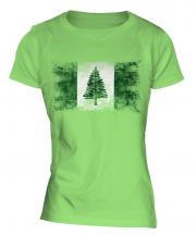 Norfolk Island Distressed Flag Ladies T-Shirt
