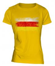 North Ossetia Distressed Flag Ladies T-Shirt