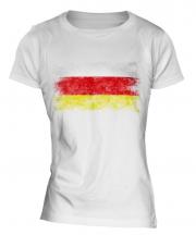 North Ossetia Distressed Flag Ladies T-Shirt