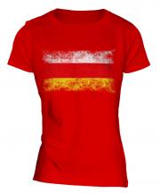 North Ossetia Distressed Flag Ladies T-Shirt