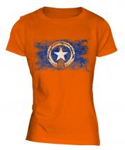 Northern Mariana Islands Distressed Flag Ladies T-Shirt