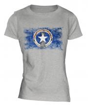 Northern Mariana Islands Distressed Flag Ladies T-Shirt