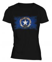 Northern Mariana Islands Distressed Flag Ladies T-Shirt