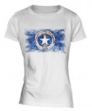Northern Mariana Islands Distressed Flag Ladies T-Shirt