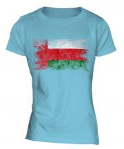 Oman Distressed Flag Ladies T-Shirt