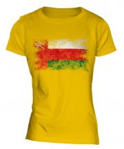 Oman Distressed Flag Ladies T-Shirt